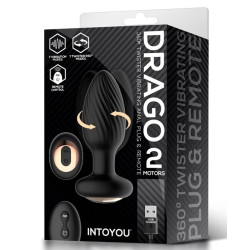 INTOYOU Plug vibrant et rotatif Drago 8 x 3.4cm